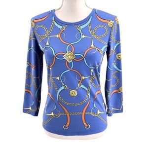 J. McLaughlin Womens Size XS Catalina Cloth Signature Tee Wrinkle Free Pullover